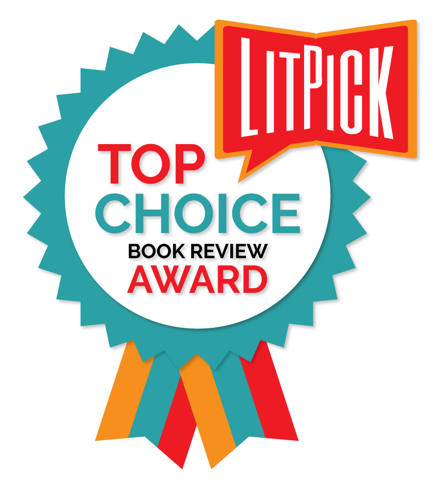 The LitPick Top Choice Award graphic in turquoise